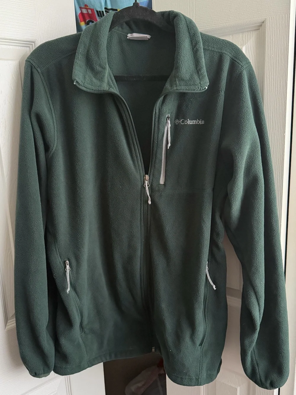 Columbia Forest Green Zip-Up Fleece Jacket